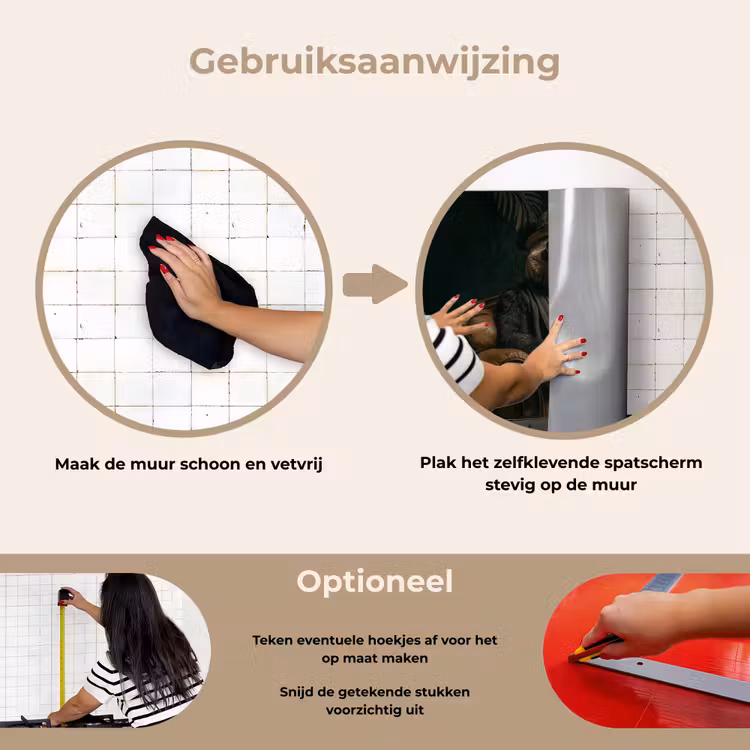 Spatscherm keuken - Panda - Hoed - Bril - Pak — 8