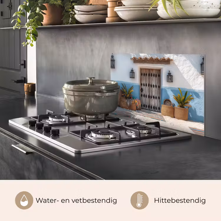Spatscherm keuken - Deur - Manden - Planten — 6