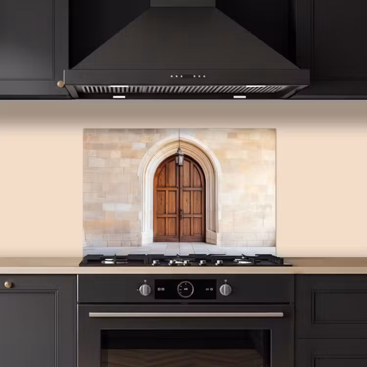 Spatscherm keuken - Houten - Deur - Lantaarn — 1