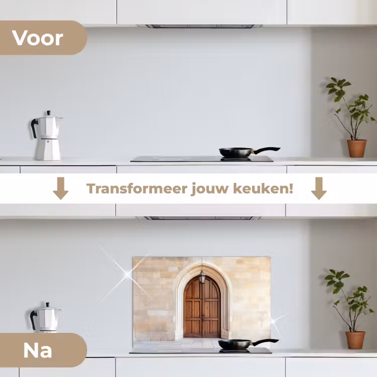 Spatscherm keuken - Houten - Deur - Lantaarn — 2