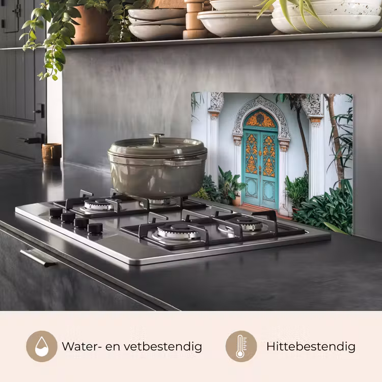 Spatscherm keuken - Deur - Patronen - Planten — 6
