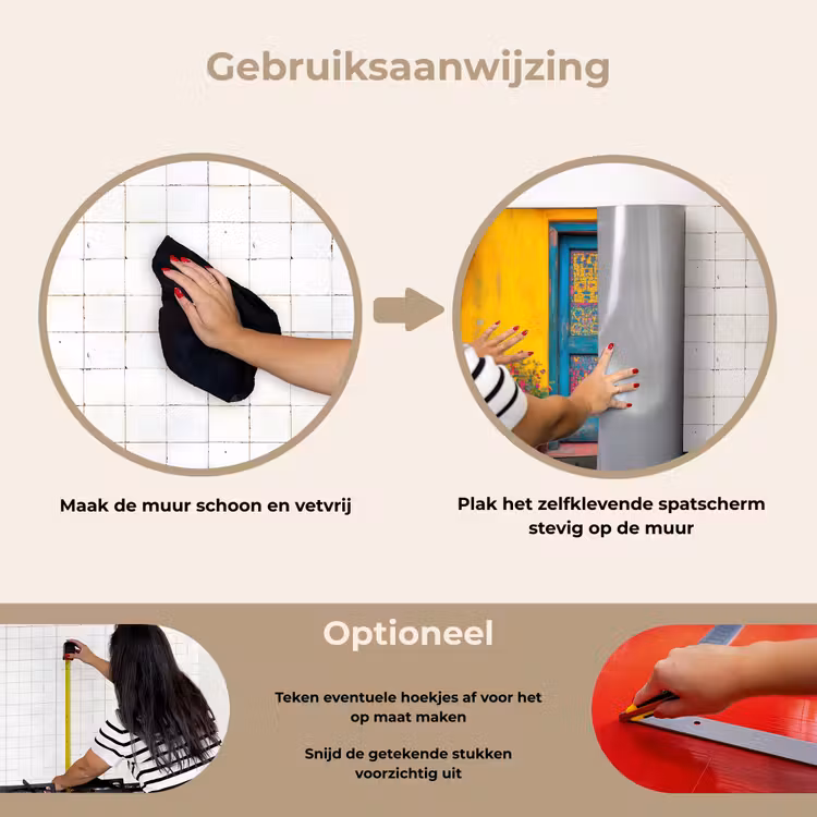 Spatscherm keuken - Deuren - Kleurrijk - Planten — 7