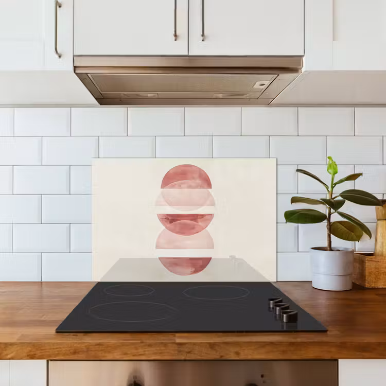 Spatscherm keuken - Minimalistisch - Cirkels - Roze — 6