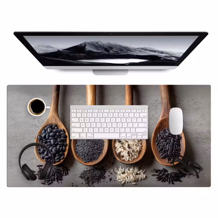 Bureau onderlegger - Houten - Lepels - Rijst - Zaden — 3