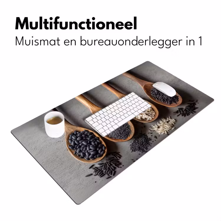 Bureau onderlegger - Houten - Lepels - Rijst - Zaden — 6