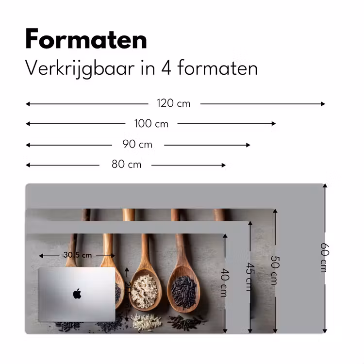 Bureau onderlegger - Houten - Lepels - Rijst - Zaden — 7