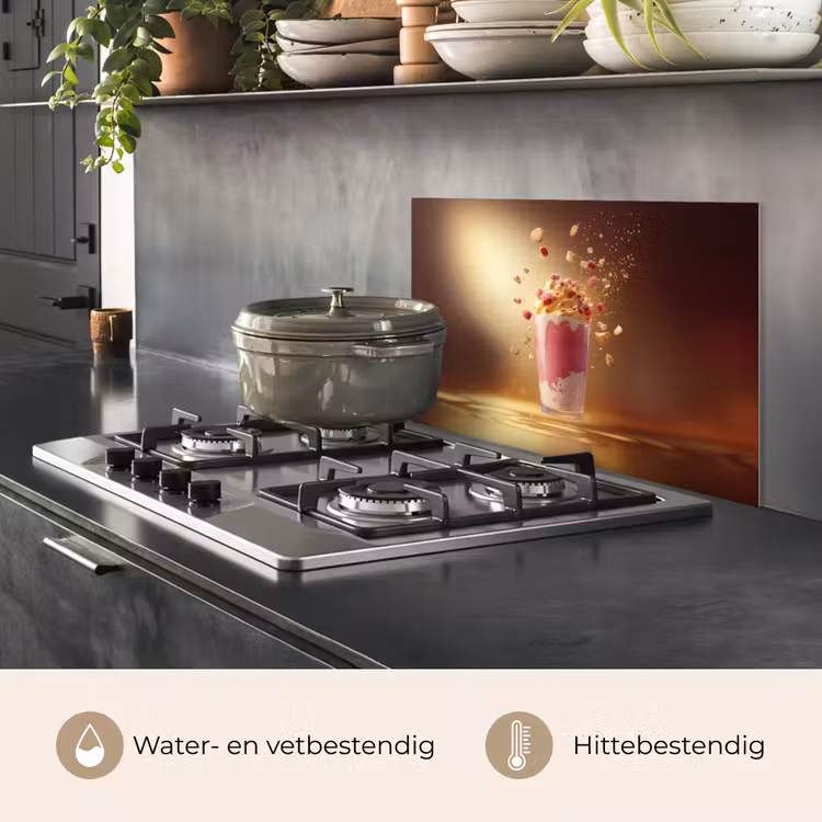 Spatscherm keuken - Framboos - Smoothie - Drinken - Roze — 7