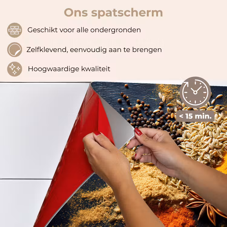 Spatscherm keuken - Specerijen - Explosie - Oranje — 4