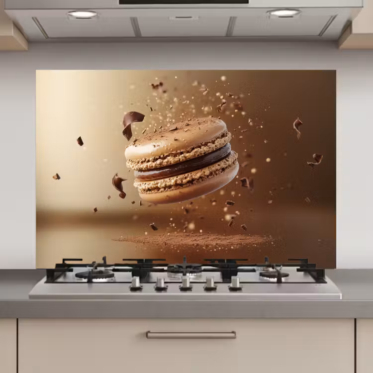 Spatscherm keuken - Chocolade - Macarons - Eten - Snoep — 1