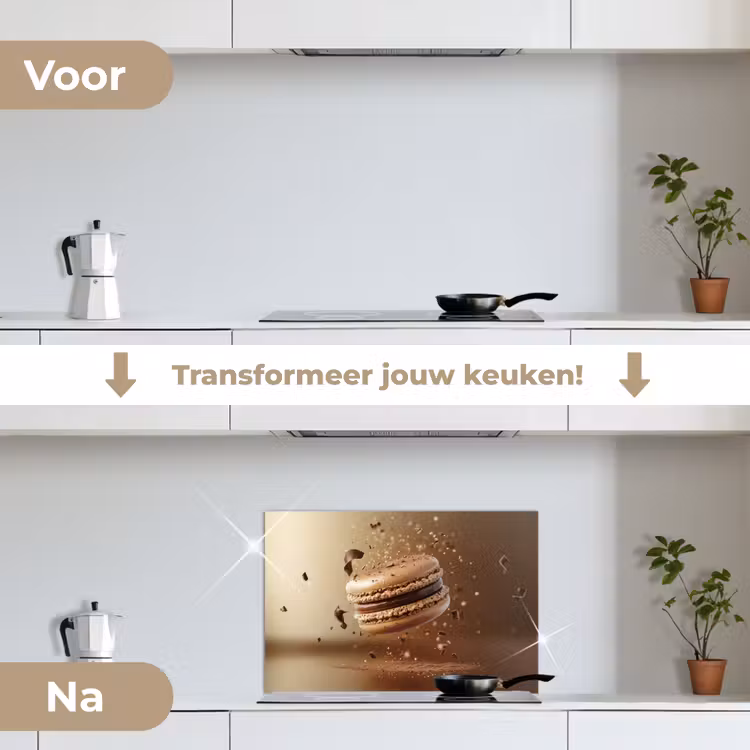 Spatscherm keuken - Chocolade - Macarons - Eten - Snoep — 3