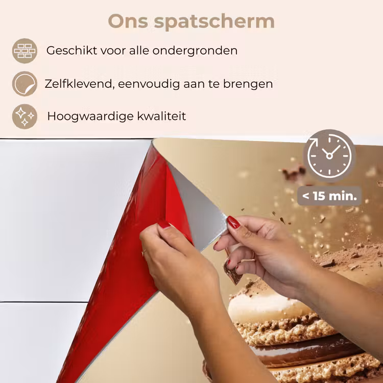 Spatscherm keuken - Chocolade - Macarons - Eten - Snoep — 4