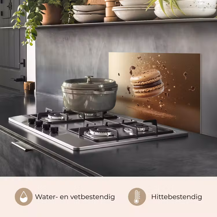 Spatscherm keuken - Chocolade - Macarons - Eten - Snoep — 7