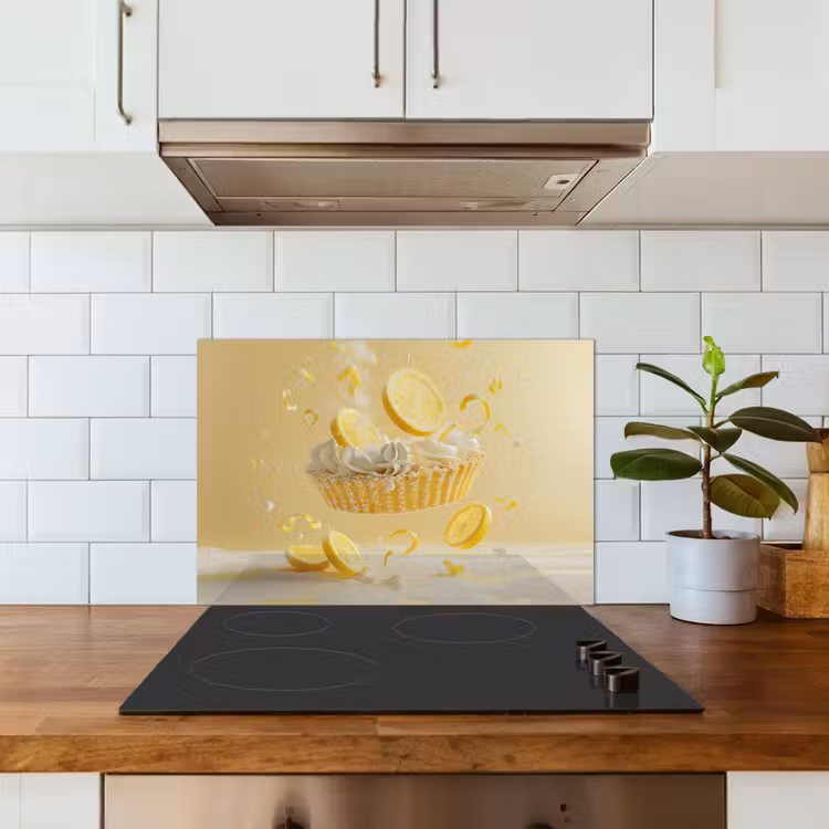Spatscherm keuken - Citroen - Taart - Eten - Geel — 6