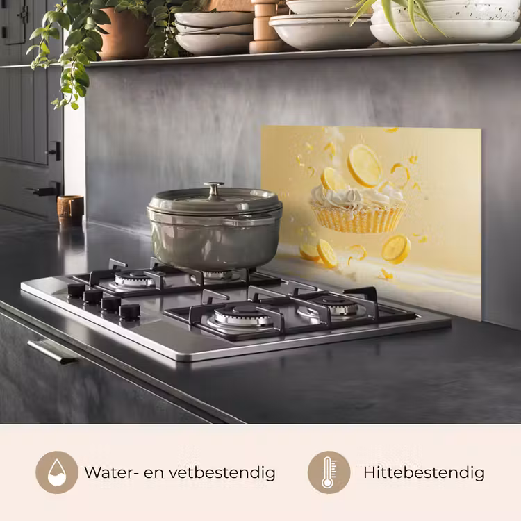 Spatscherm keuken - Citroen - Taart - Eten - Geel — 7