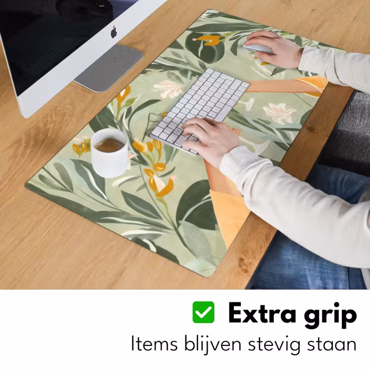 Bureau onderlegger - Glazen - Proosten - Bladeren - Groen — 5