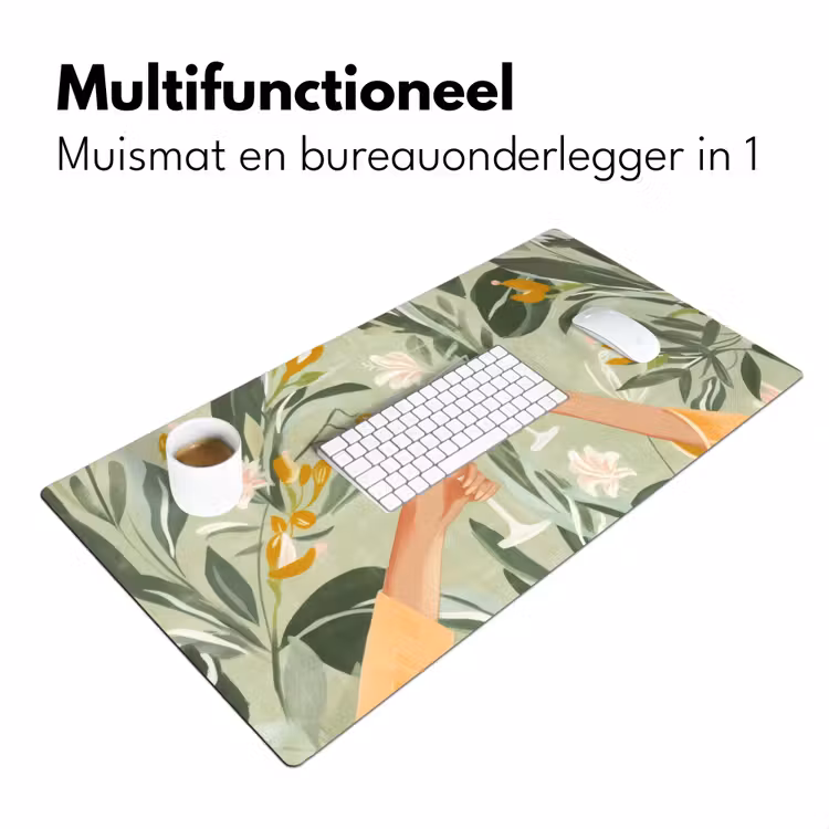 Bureau onderlegger - Glazen - Proosten - Bladeren - Groen — 6