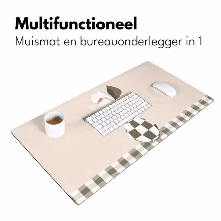 Bureau onderlegger - Vaas - Geruit - Groen - Bloem — 6