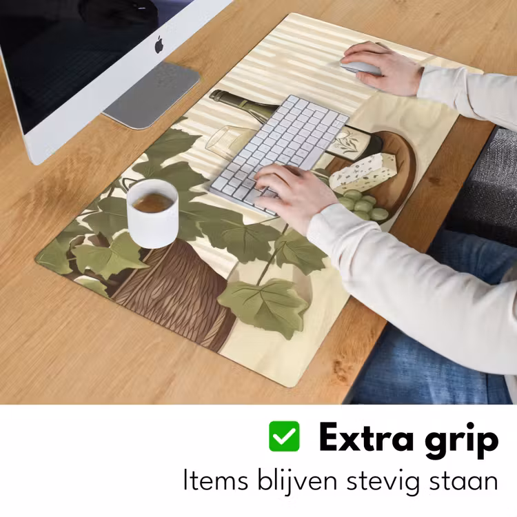 Bureau onderlegger - Wijn - Druiven - Kaas - Bladeren — 5