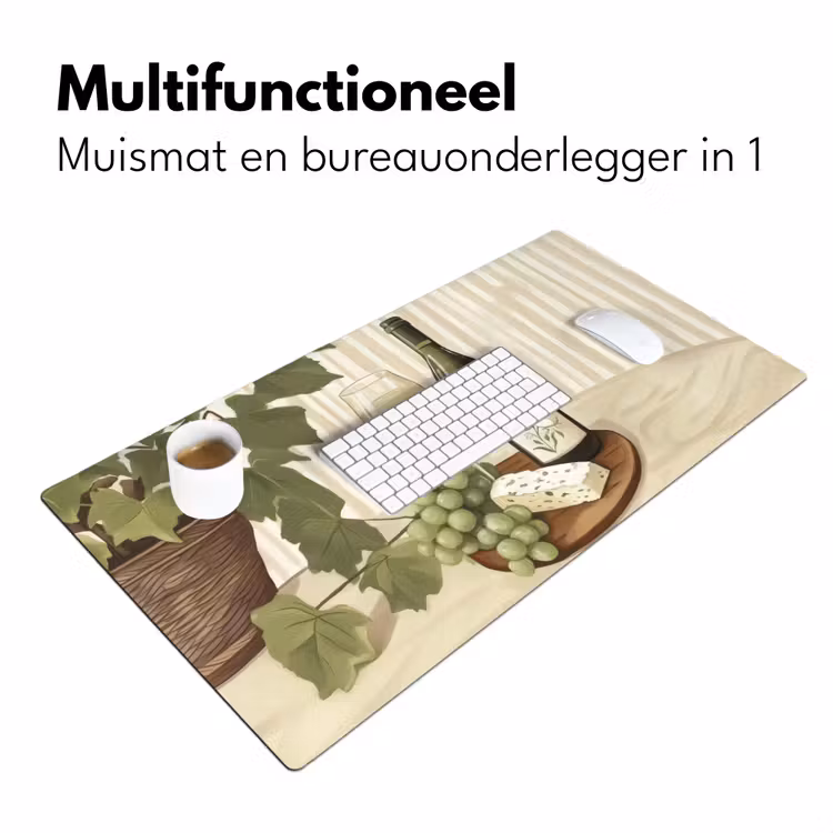 Bureau onderlegger - Wijn - Druiven - Kaas - Bladeren — 6