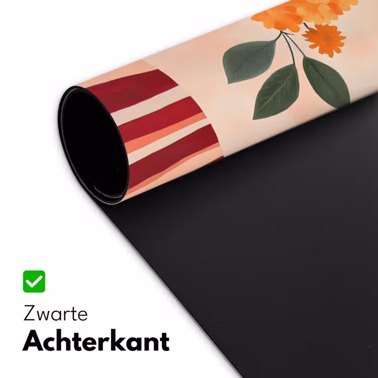 Bureau onderlegger - Vaas - Bloemen - Vlinder - Rood — 4