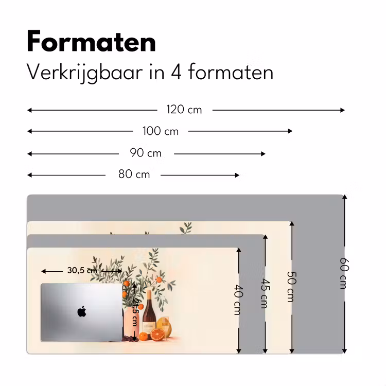 Bureau onderlegger - Wijnflessen - Takken - Sinaasappels — 7