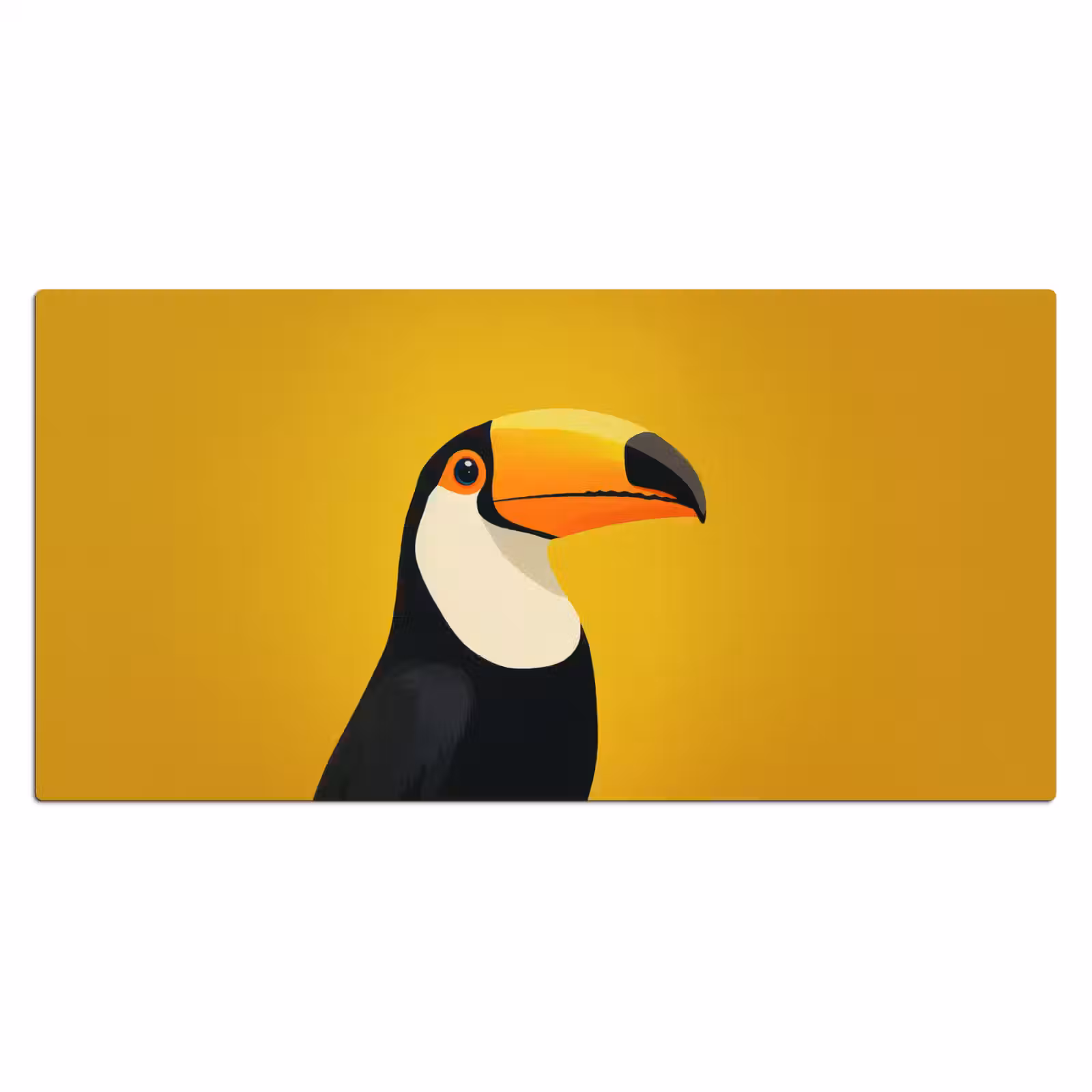 Bureau onderlegger - Toekan - Minimalistisch - Snavel - Oranje — 1