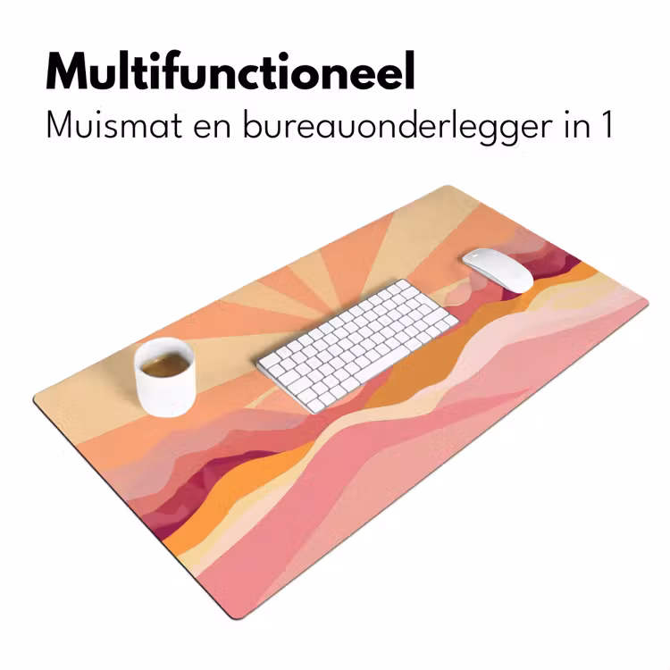 Bureau onderlegger - Bergen - Abstract - Zonnestralen - Roze — 6
