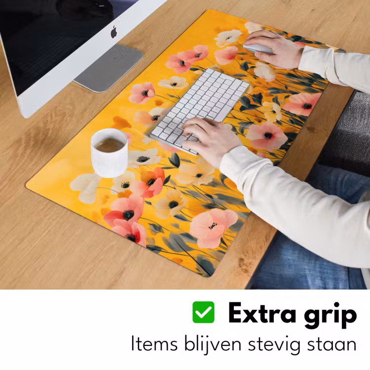 Bureau onderlegger - Bloemen - Veld - Geel — 5