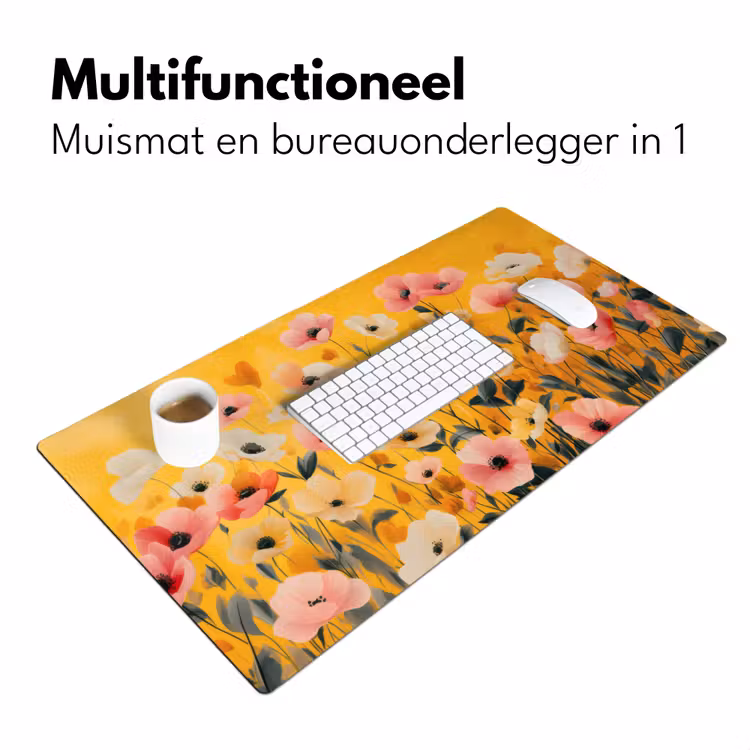 Bureau onderlegger - Bloemen - Veld - Geel — 6
