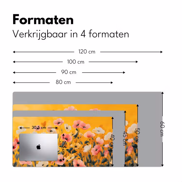 Bureau onderlegger - Bloemen - Veld - Geel — 7