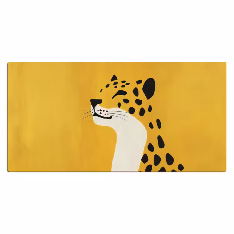Bureau onderlegger - Cheetah - Illustratie - Geel — 1