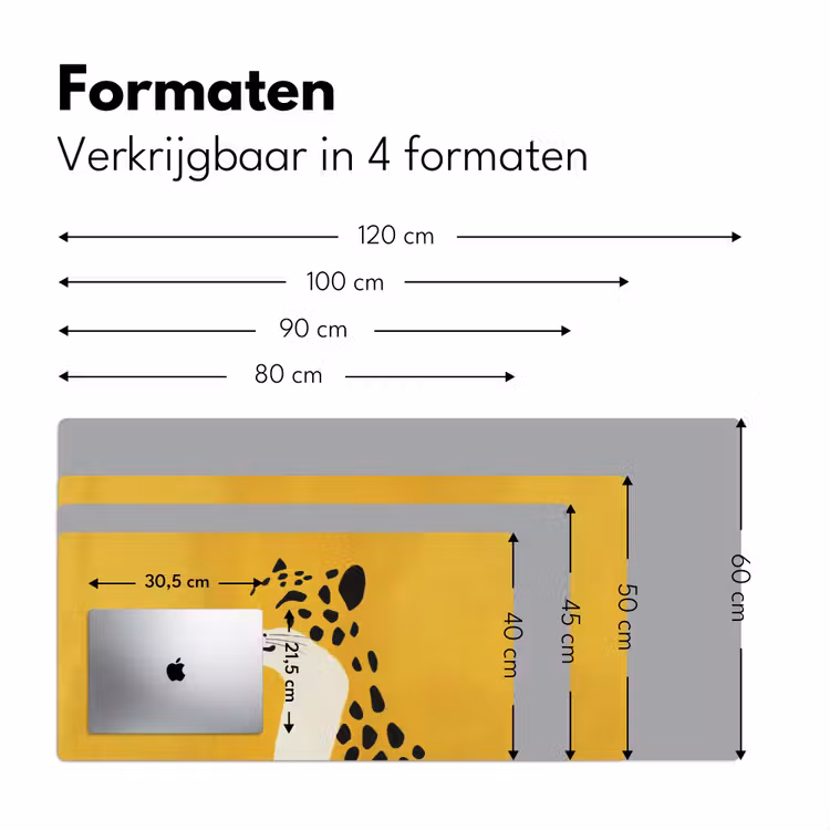 Bureau onderlegger - Cheetah - Illustratie - Geel — 7