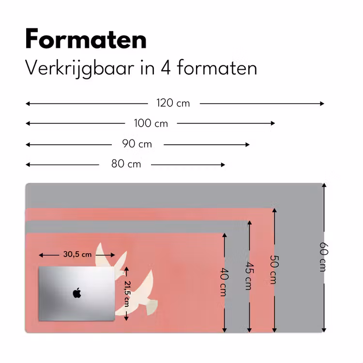 Bureau onderlegger - Duiven - Wit - Sierlijk — 7