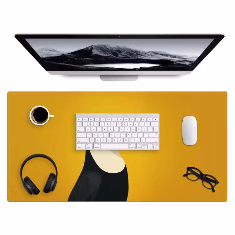 Bureau onderlegger - Toekan - Minimalistisch - Snavel - Oranje — 3