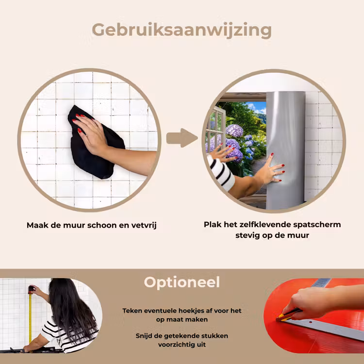 Spatscherm keuken - Doorkijk - Hortensia - Pad - Natuur — 8