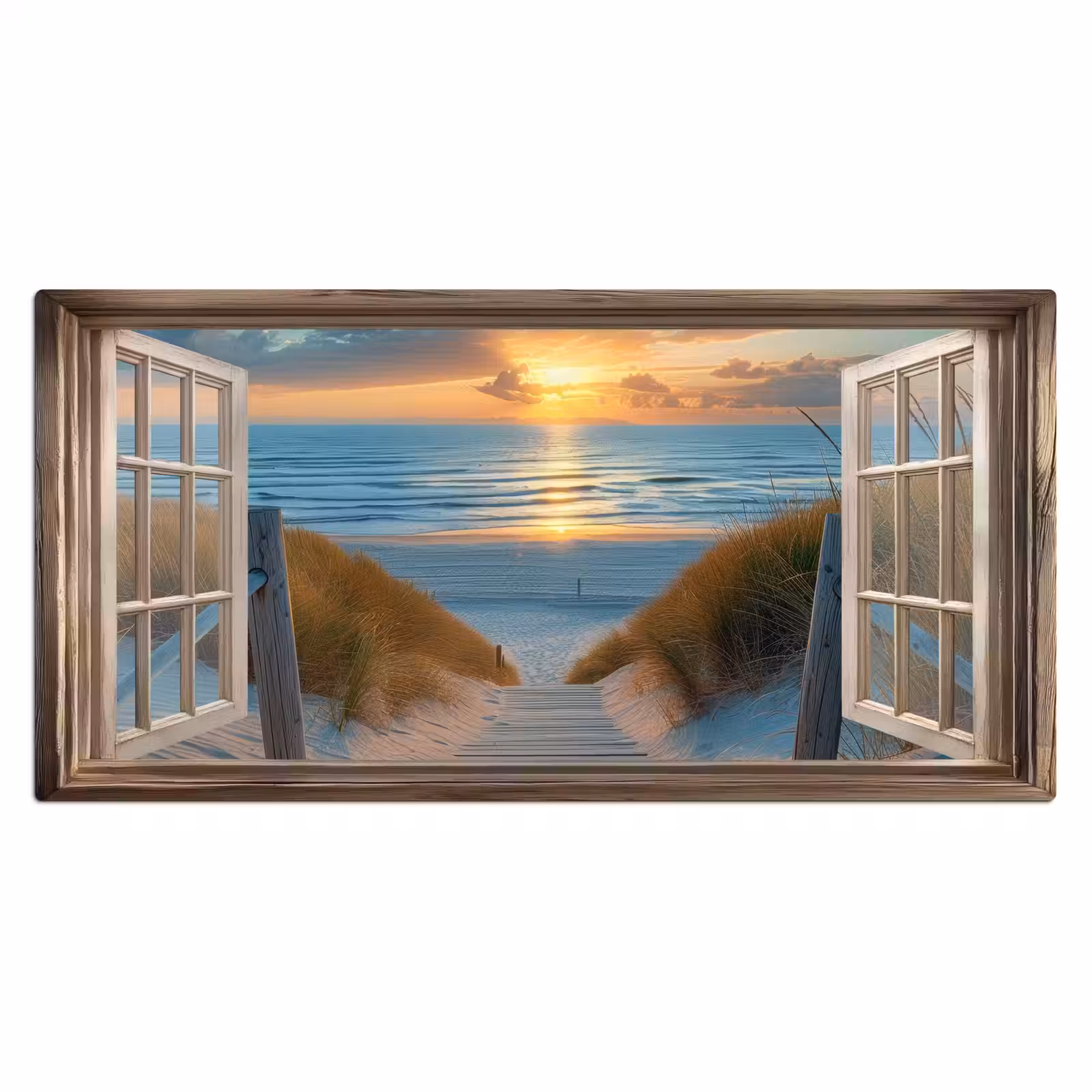 Bureau onderlegger - Doorkijk - Strand - Pad - Zonsondergang — 1
