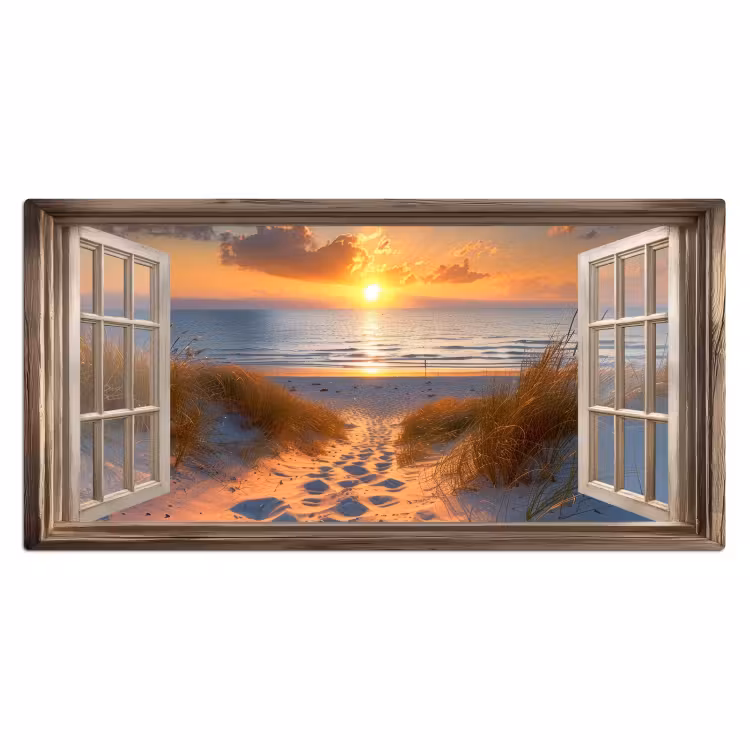 Bureau onderlegger - Doorkijk - Strand - Duinen - Zonsondergang — 1