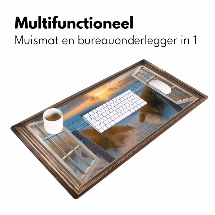 Bureau onderlegger - Doorkijk - Strand - Pad - Zonsondergang — 6