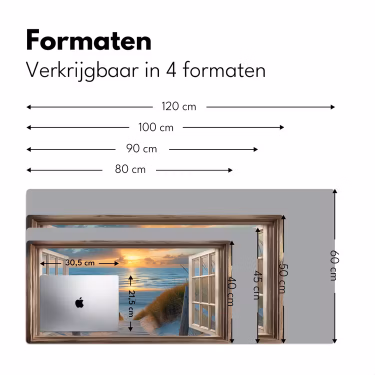 Bureau onderlegger - Doorkijk - Strand - Pad - Zonsondergang — 7