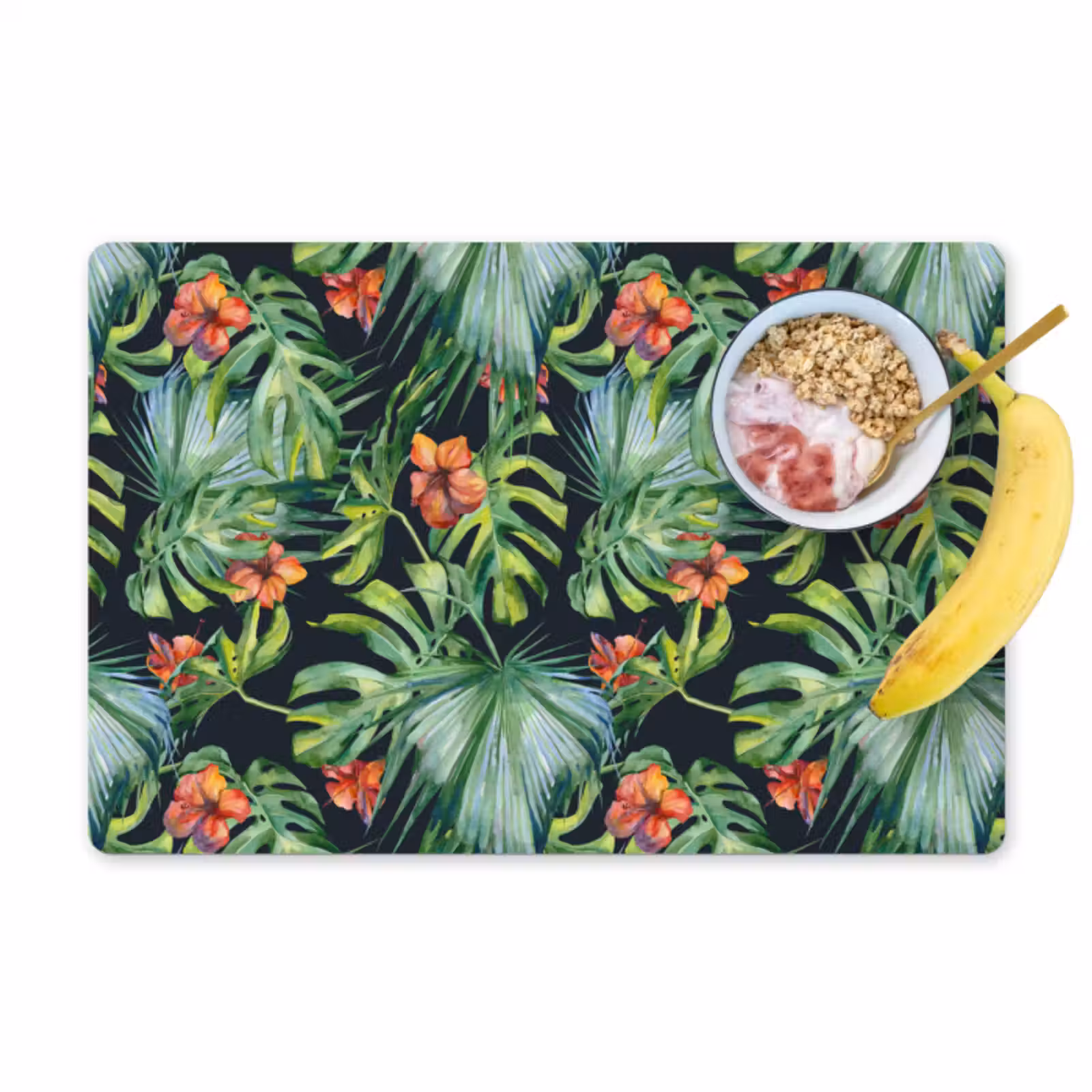 Placemat - 6 stuks - Bladeren - Bloemen - Jungle - Tropisch — 1
