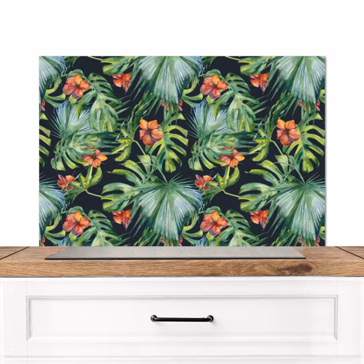 Spatscherm keuken - Monstera - Jungle - Bladeren — 1