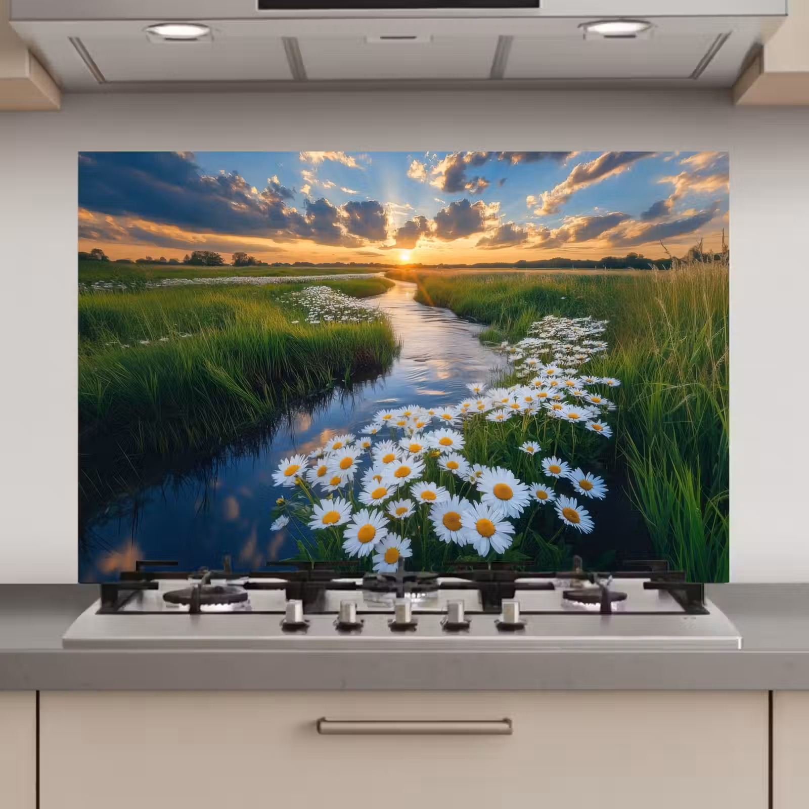 Spatscherm keuken - Beekje - Landschap - Margriet — 1