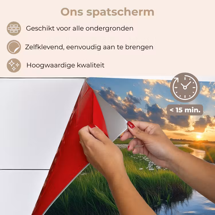 Spatscherm keuken - Beekje - Landschap - Margriet — 4