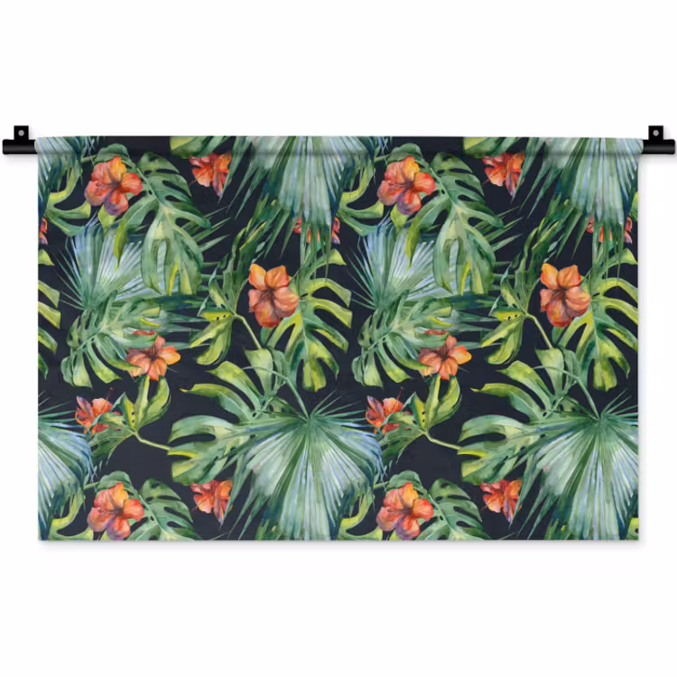 Wandkleed - Bladeren - Bloemen - Jungle - Tropisch — 1