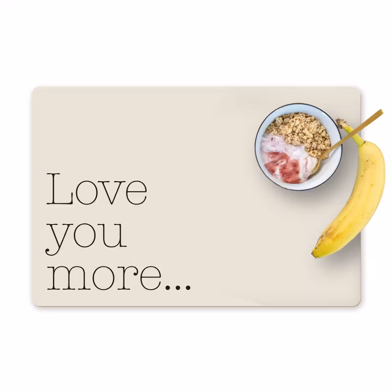 Placemat - 6 stuks - Minimalistisch - Love - Beige — 1
