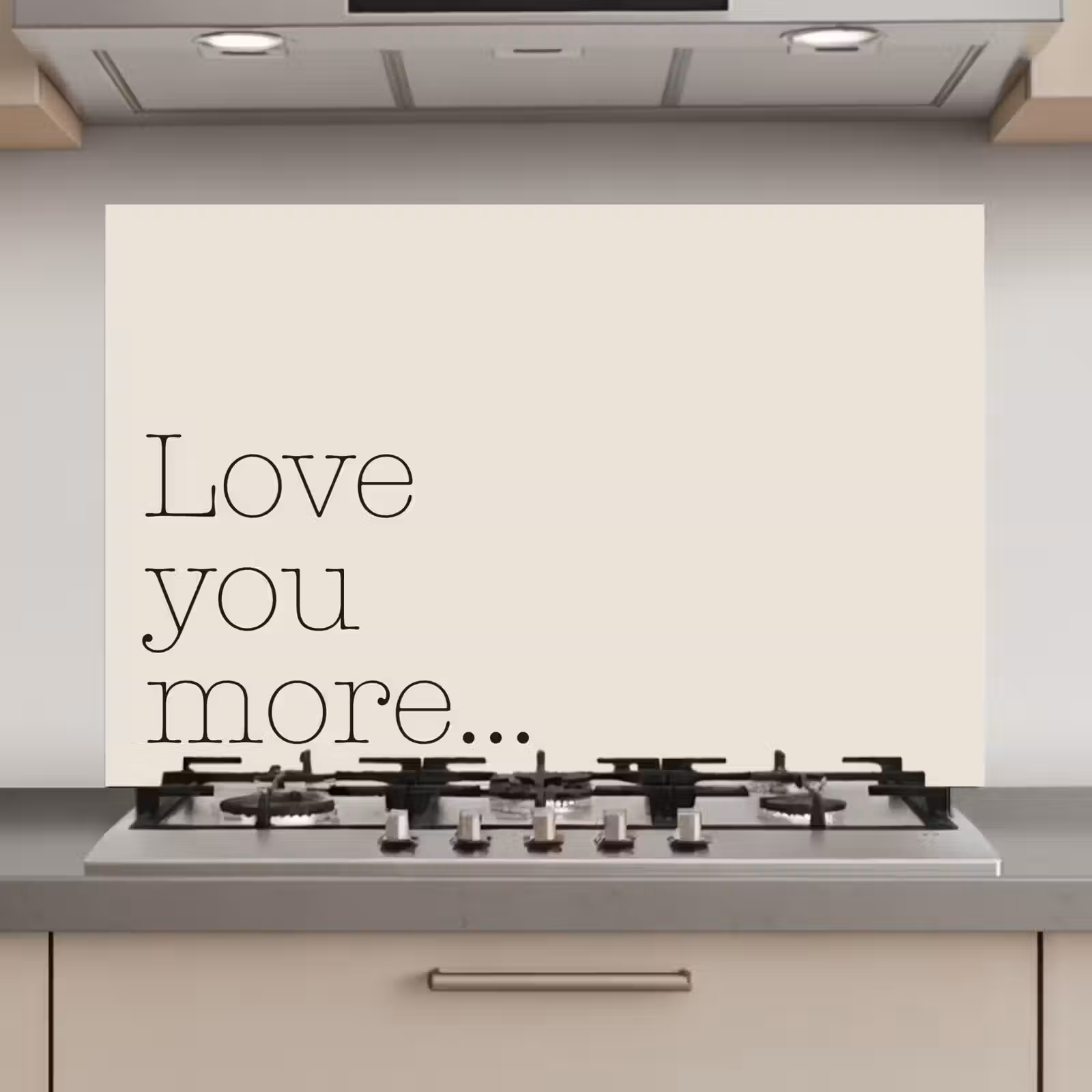 Spatscherm keuken - Minimalistisch - Love - Beige — 1