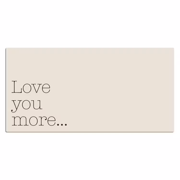 Bureau onderlegger - Minimalistisch - Love - Beige — 1