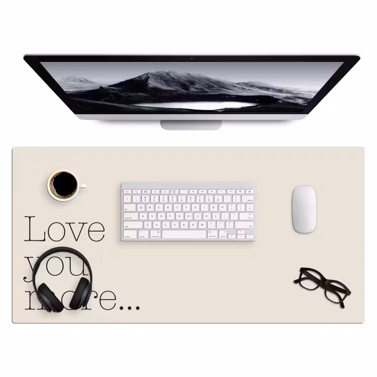 Bureau onderlegger - Minimalistisch - Love - Beige — 3