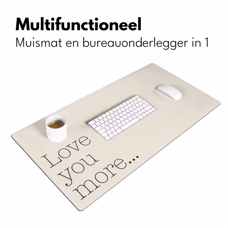 Bureau onderlegger - Minimalistisch - Love - Beige — 6