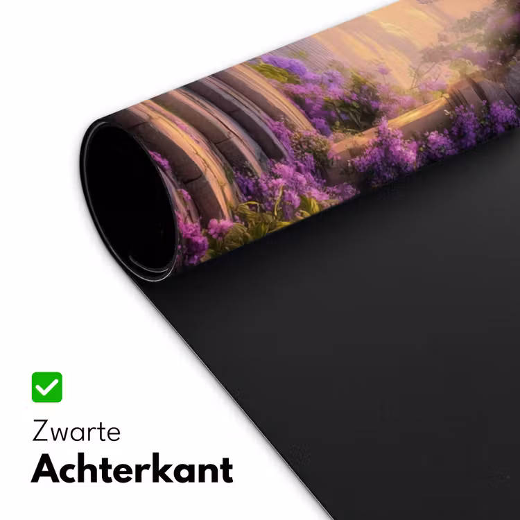 Bureau onderlegger - Poort - Paars - Bloemen — 4